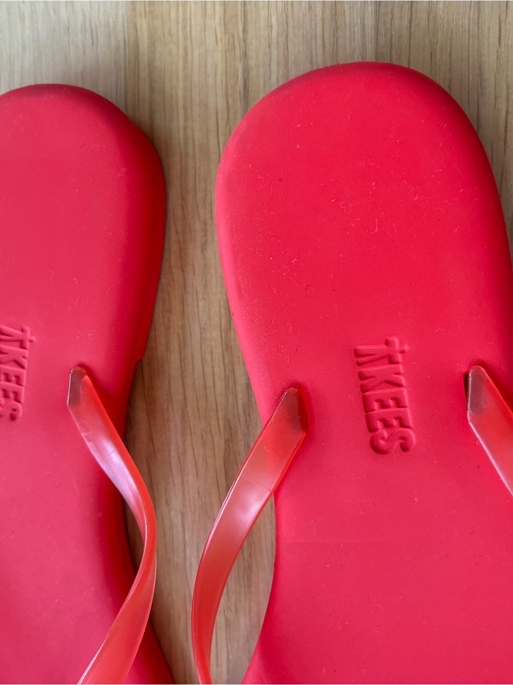 TKEES Red Minimalist Flip Flop Sandals - Picture 10 of 13
